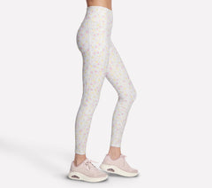 Skechers For sale | Women GO WALK Rib Floral Full Length High-Waisted Legging