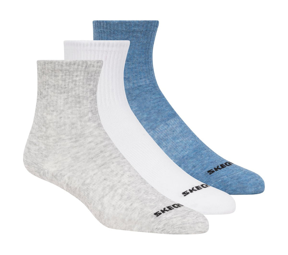 Skechers US | Kids|Clothing 3 Pack Boys' Crew Cotton Socks
