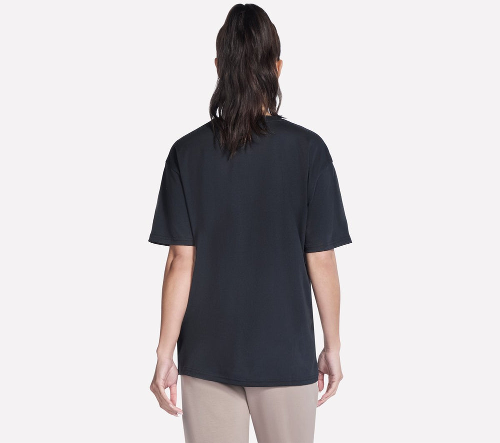 Skechers Sale | Women Script Diamond Studded Short Sleeve Tee