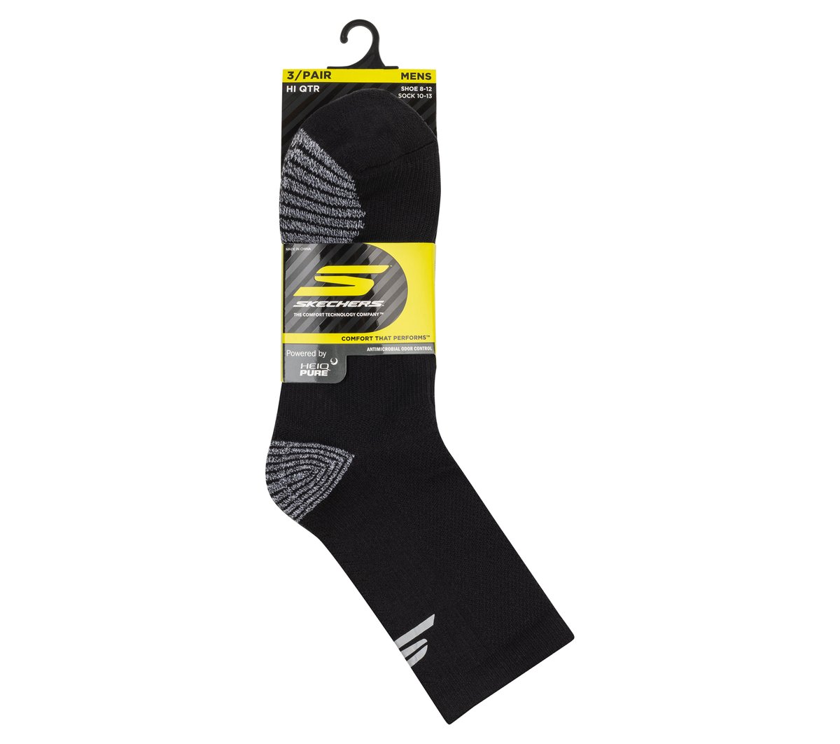 Skechers Outlet | Men|Clothing 3 Pack Men's Performance Running High Quarter Socks