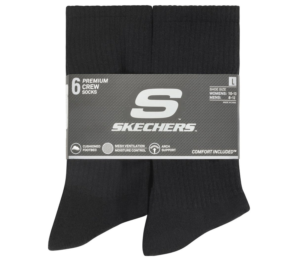 Skechers Discount | Clothing 6 Pack Large Core Crew Socks
