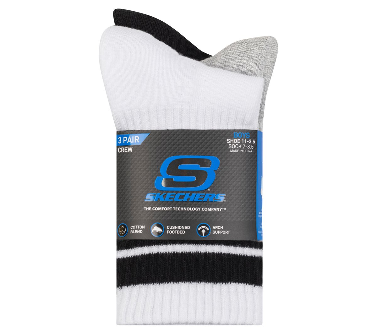Skechers On sale | Clothing 3 Pack Boys' Crew Socks